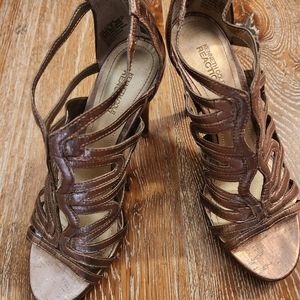 Kenneth Cole Bronze Heels